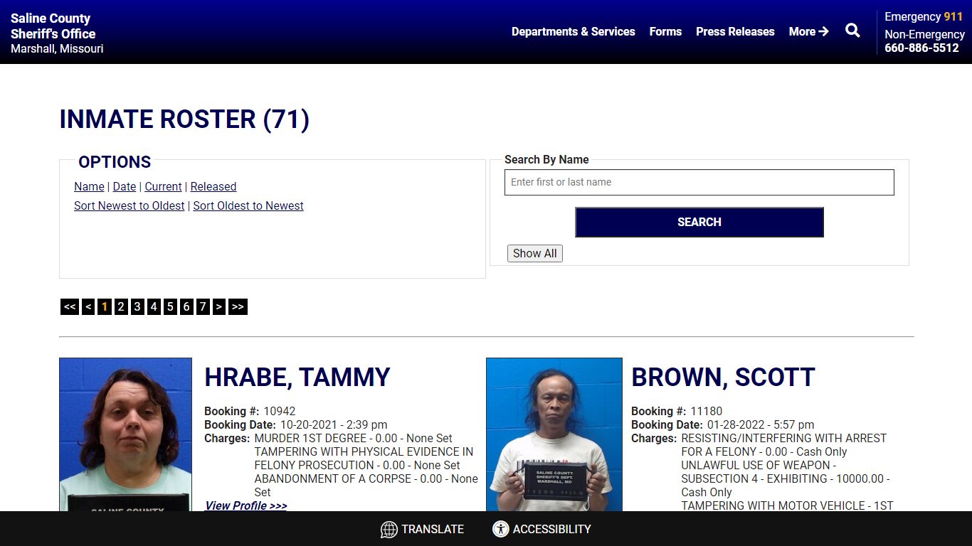 Inmate Roster (69) - Saline County Sheriff